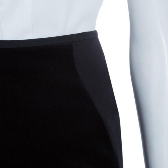Stella McCartney Black Velvet Paneled Pencil Skirt 46 - Picture 4 of 13